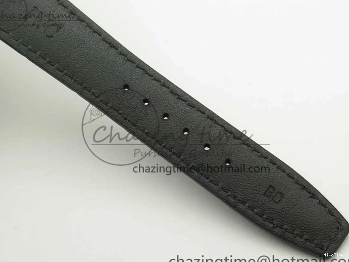 MIROTIME 0207 Portuguese Tourbillon IW5046 SS ZF Best Edition White Dial Blue Markers on Blue Leather Strap Fashionable 7149